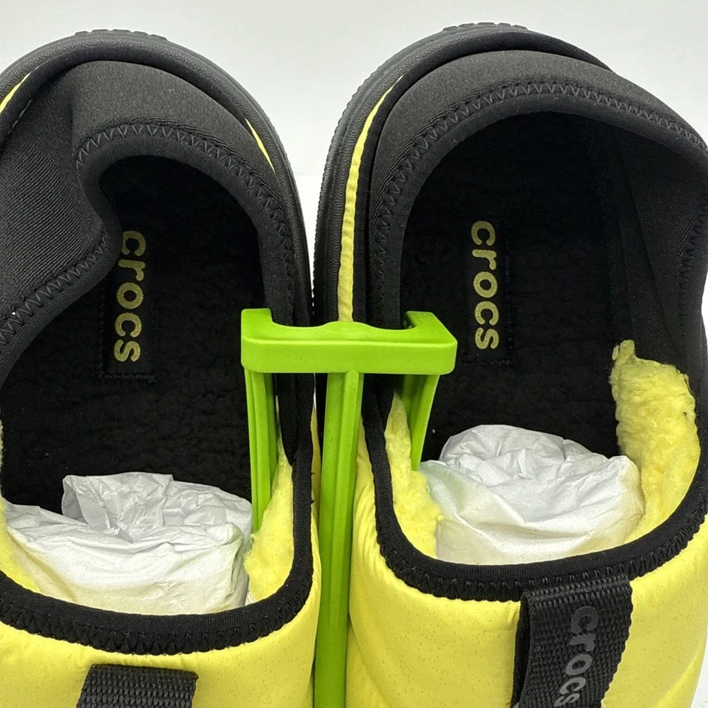 Crocs Classic Puff 210706-77K‎ Slipper Men's US 9 Women's 11 YLW Moc Toe Slip-On